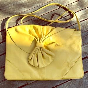Vintage Yellow Sabrina Brand Envelope Shoulder Bag